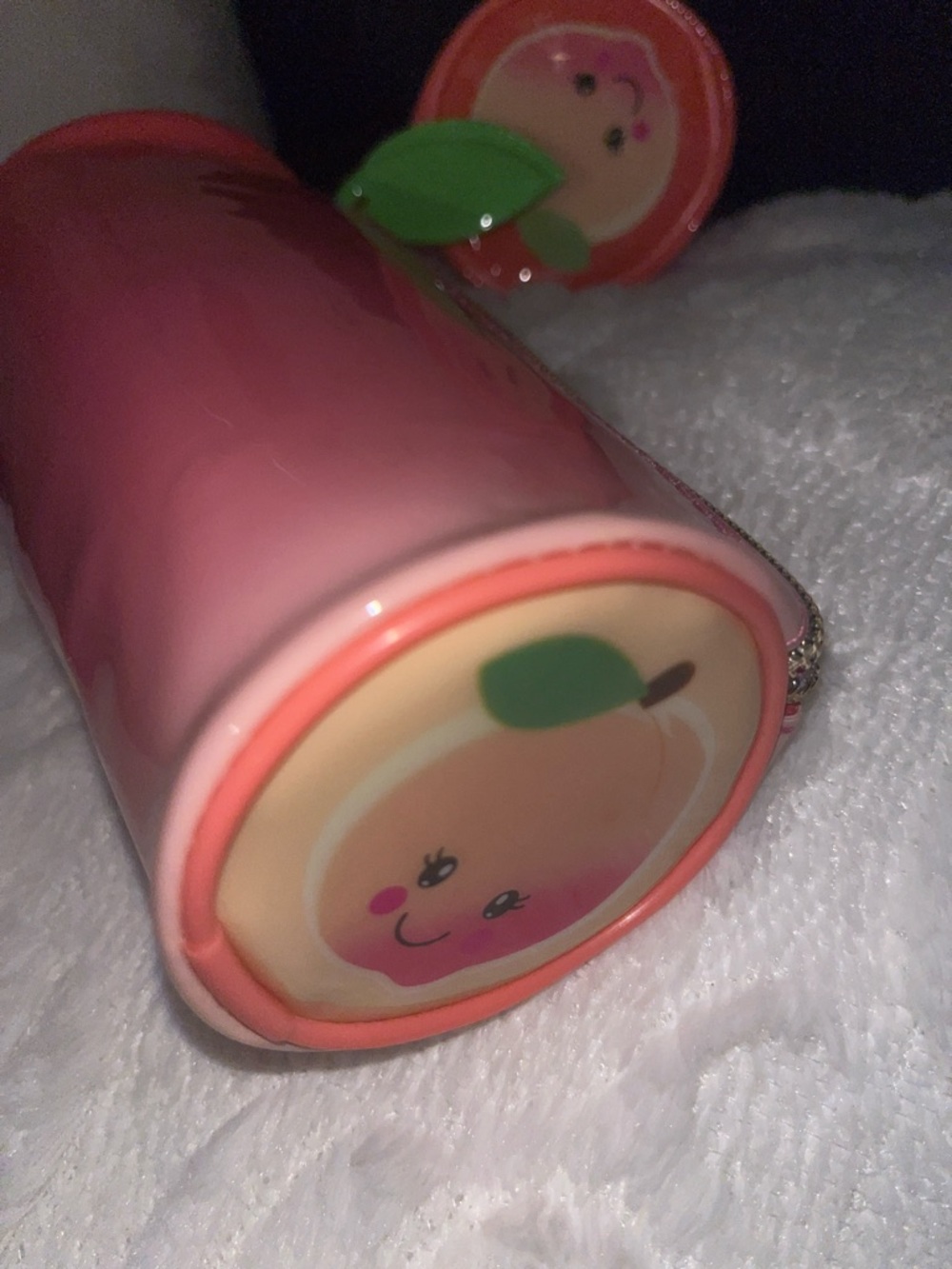 Too Faced Peach makeup bag
